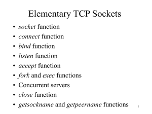 Elementary TCP Sockets socket connect bind
