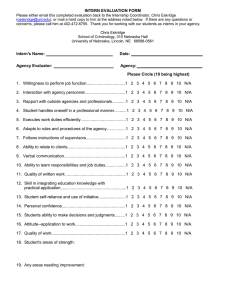 Agency Evaluation of Student Form