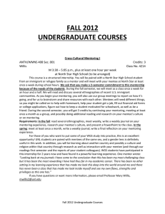 Fall 2012 WGS Undergraudate Course Description Booklet
