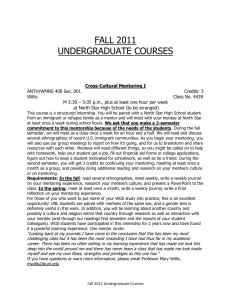 Fall 2011 WGS Undergraduate Course Description Booklet