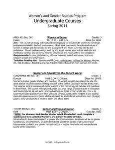 Spring 2011 WGS Undergradute Course Description Booklet