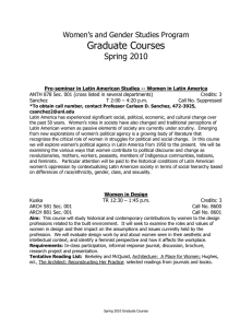 Spring 2010 WGS Graduate Course Booklet