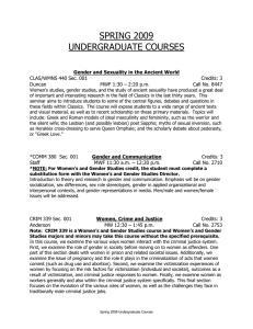 Spring 2009 WGS Undergraduate Course Booklet