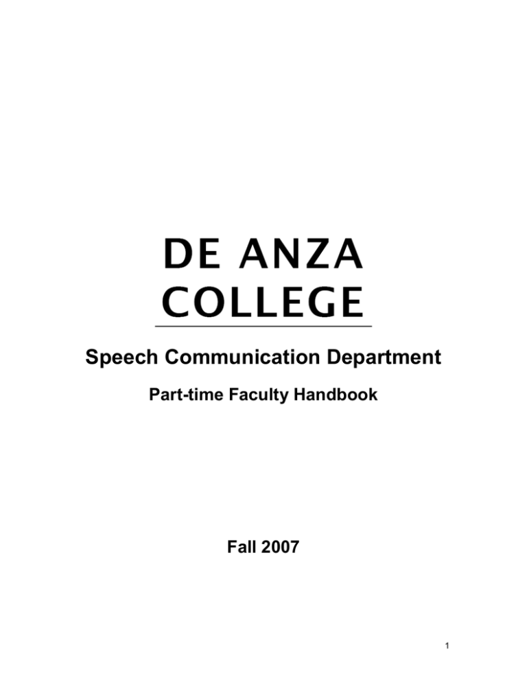 De Anza Speech Faculty