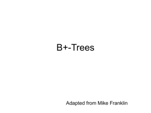 B+-Trees Adapted from Mike Franklin
