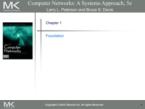 Computer Networks: A Systems Approach, 5e Chapter 1 Foundation