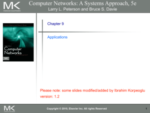 Computer Networks: A Systems Approach, 5e Chapter 9 Applications