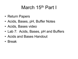 3.15 Acids, Bases, pH, Buffers