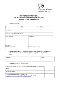 CPD Application Form: returning award students taking further modules [DOC 177.50KB]