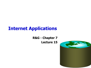 Internet Applications R&amp;G - Chapter 7 Lecture 15