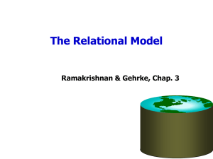 The Relational Model Ramakrishnan &amp; Gehrke, Chap. 3