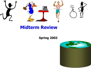 Midterm Review Spring 2003