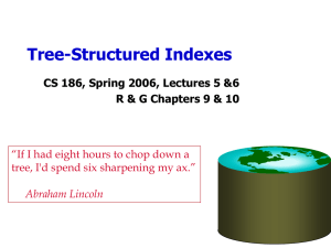 Tree-Structured Indexes CS 186, Spring 2006, Lectures 5 &amp;6