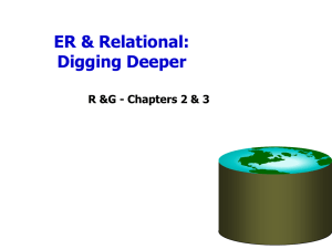 ER &amp; Relational: Digging Deeper R &amp;G - Chapters 2 &amp; 3