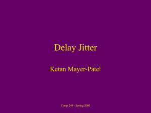 Delay Jitter Ketan Mayer-Patel Comp 249 - Spring 2003