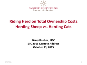 Riding Herd on Total Ownership Costs: Herding Sheep vs. Herding Cats