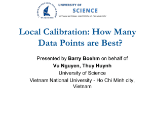 Local Calibration: How Many Data Points are Best?
