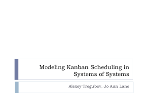 Modeling Kanban Scheduling in System of Systems