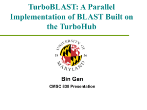 TurboBLAST: A Parallel Implementation of BLAST Built on the TurboHub Bin Gan