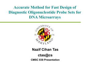 Accurate Method for Fast Design of Diagnostic Oligonucleotide Probe Sets for