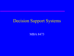 Decision Support Systems MBA 8473