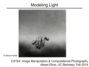 Modeling Light CS194: Image Manipulation &amp; Computational Photography © Michal Havlik