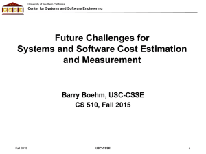 Future Cost Estimation Challenges