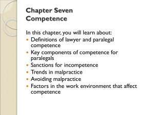 Chapter Seven Competence