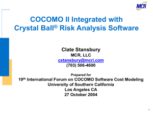 COCOMO II Risk Model