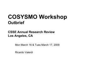 COSYSMO Workshop Outbrief CSSE Annual Research Review Los Angeles, CA