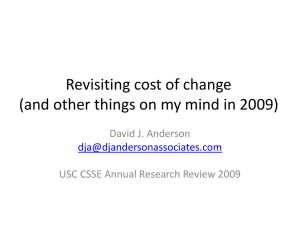 Revisiting cost of change David J. Anderson