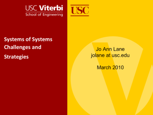 Systems of Systems Challenges and Strategies Jo Ann Lane