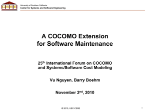 A COCOMO Extension for Software Maintenance