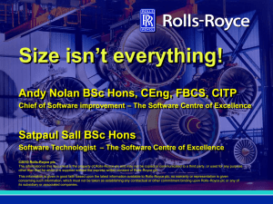 Size isn’t everything! Andy Nolan BSc Hons, CEng, FBCS, CITP