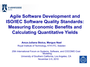 Agile Software Development and ISO/IEC Software Quality Standards: Measuring Economic Benefits and