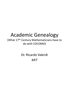 Academic Genealogy Dr. Ricardo Valerdi MIT (What 17