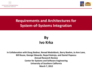 Requirements and Architectures for System-of-Systems Integration