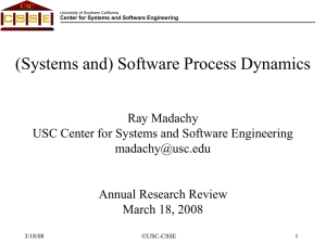 (Systems and) Software Process Dynamics