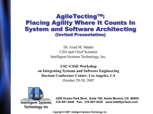 AgileTecting™: Placing Agility Where It Counts In System and Software Architecting (Invited Presentation)
