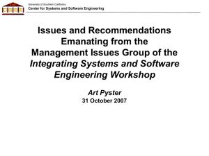 Systems and Software Engineering Integration: Management Aspects