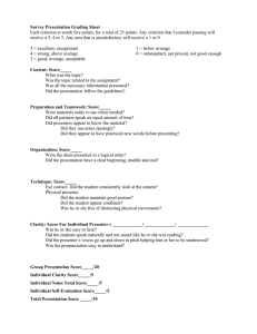 Survey Presentation Grading Sheet