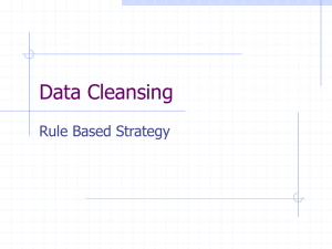 The Data Cleansing Process