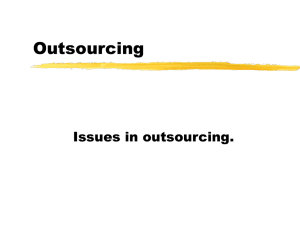 Outsourcing Issues 4/05/00