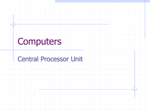 Chapter 4, Computer CPU Processing