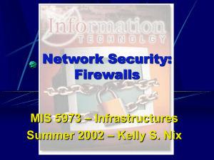 Network Security (Firewalls) - Presentation