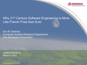 Why 21 Century Software Engineering is More Like French Fries than Ever
