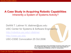 A Case Study in Acquiring Robotic Capabilities