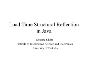 Load Time Structural Reflection in Java Shigeru Chiba