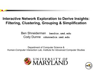Interactive Network Exploration to Derive Insights: Filtering, Clustering, Grouping &amp; Simplification