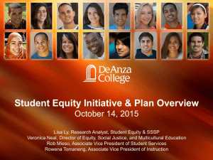 Student Equity Initiative Plan Overview - powerpoint